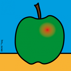 Apple, drawn in Adobe Illustrator